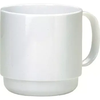 Sklenice Hrnek plastový Ornamin 250 ml, bílý