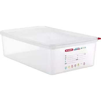 Dóza na potraviny ARAVEN Gastronádoba s víkem GN 1/1, PP, hloubka: 150 mm, objem: 20,5 L, hermetická