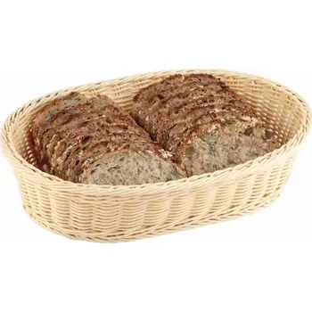 chlebník Košík na pečivo oválný APS 23x17cm, béžový