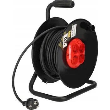 Napájecí kabel NAVÍJECÍ BUBNEN PRODLUŽOVACÍ KABEL 3x1,5 PRO STAVBU S UZEMNĚNÍM 20M