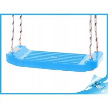 Dětská houpačka Mikro Trading Plastová houpačka (prkno) světle modrá v síťce