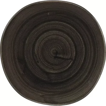 Talíř CHURCHILL Stonecast Iron Black mělký talíř, organický, průměr: 210 mm