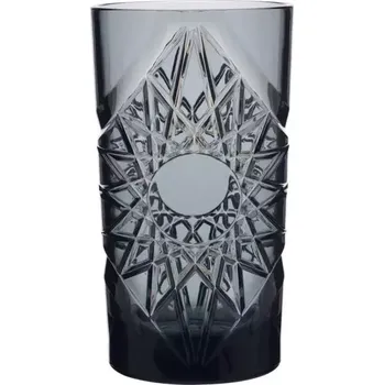 Sklenice Polykarbonátová sklenice 470 ml, šedá s dekorem