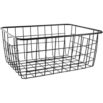 chlebník Košík kovový, černý, výška: 80 mm, délka: 200 mm, šířka: 155 mm