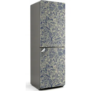 Fototapeta Samolepicí samolepka na ledničku Snadná Aplikace Květinový vzor s liniemi