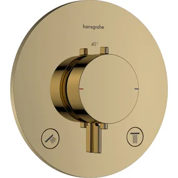 Vodovodní baterie Hansgrohe Ecostat Comfort S vanová baterie pod omítku s termostatem zlatá 33715990