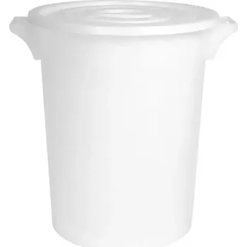 Máslenka Sud na potraviny plast 50 l, bílý, s víkem