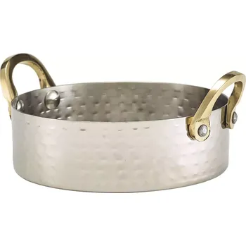 GENWARE Servírovací miska nerezová, tepaný povrch, výška: 35 mm, průměr: 120 mm