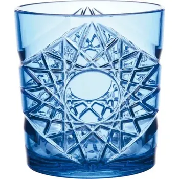 Sklenice Polykarbonátová sklenice 270 ml, modrá s dekorem