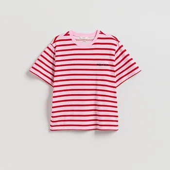 Dámské tričko Reserved - Bavlněné tričko s potiskem - vícebarevná - 360GU-MLC - 360GU-MLC-M