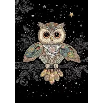 Luxusní přání BUG ART Sova v noci (Blahopřání s obálkou, sovička)