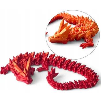 Figurka Drak 3D Figurka draka Křišťálový drak 42cm Dekorace do pokoje