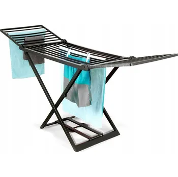 Sušák na prádlo Skládací sušák na prádlo, oblečení a spodní prádlo, černý, horizontální, XXL
