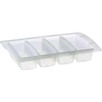 Dóza na potraviny ARAVEN Gastronádoba s víkem GN 1/1, PP, hloubka: 100 mm, objem: 8 L, 4 oddělení