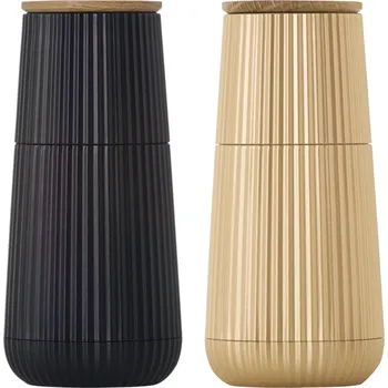 AdHoc Scape Sada mlýnků na pepř a sůl, černá & zlatá, výška: 123 mm