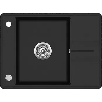 Granitový dřez Granitový dřez Aquasanita Bella 670.5E black metallic