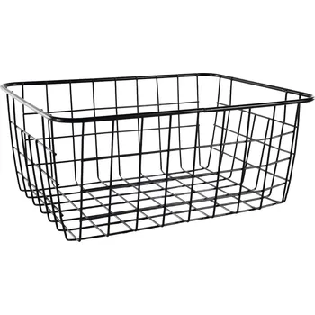 chlebník Košík kovový, černý, výška: 80 mm, délka: 240 mm, šířka: 180 mm