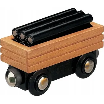 Vláček a vláčkodráha 50212 VAGON S TRUBKAMI Dřevěná vláčkodráha
