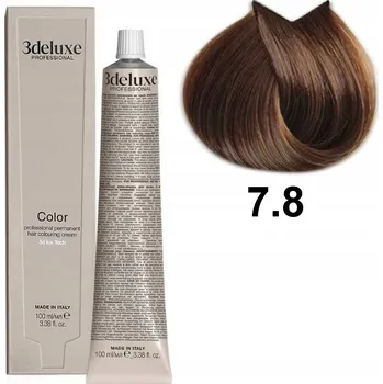 Barva na vlasy 3DELUXE PROFESSIONAL BARVA NA VLASY S ARGANOVÝM OLEJEM 7.8 100ML