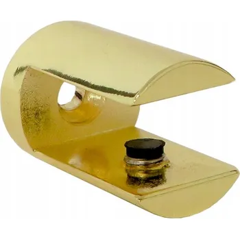 police Podpěra / Držák skleněné police ZLATÝ pro police 10 mm