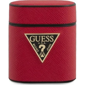 Sluchátka Guess Saffiano kryt Airpods červený (GUACA2VSATMLRE)