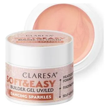 Lak na nehty CLARESA STAVEBNÝ GÉL NA NECHTY SOFT&EASY DANCING SPARKLES 12G