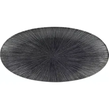 Talíř CHURCHILL Agano Black talíř mělký, oválný, délka: 299 mm, šířka: 150 mm