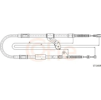 Lanko parkovací brzdy Tažné lanko, parkovací brzda COFLE 17.1419
