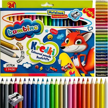 Pastelka Pastelky Bambino silné kulaté Jumbo 24 barev + ořezávátko