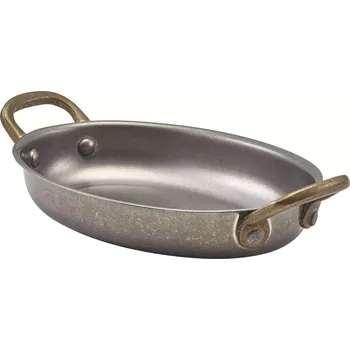 Hrnec GENWARE Servírovací hrnec ovál, nerezová ocel Vintage, objem: 0,35 litru, výška: 30 mm