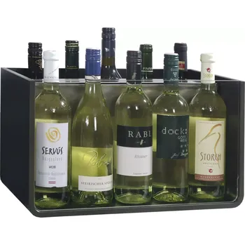 Chladič na víno Chladicí box na lahve pro 10 lahví, černý