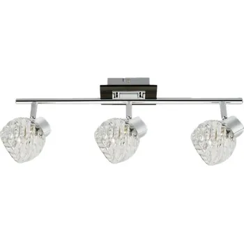 Stropní bodová lampa 3xG9 chrom + stínidlo z wenge skla