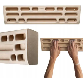 Dřevěná hrazda na cvičení prstů WhiteOak HangBoard 50 x 12,5 x 4,6 cm