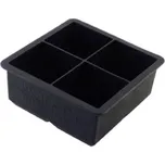 Silikonová forma na led 4 kostky černá