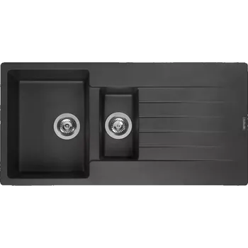 Granitový dřez Kuchyňský dřez Reginox Harlem 1000.10 Black metalic (silvery)