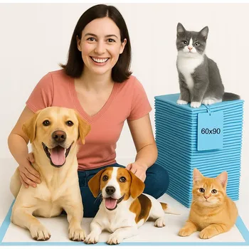 toaleta pro psa PODLOŽKY PRO PSY A KOČKY, ABSORPČNÍ PODLOŽKY PRO ZVÍŘATA, 60X90 CM, 40 KS