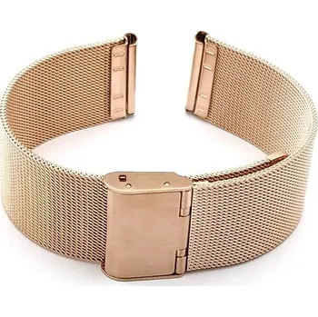 Řemínek na hodinky Ocelový náramek Ricardo Barletta, růžově zlatý, milánský - 16 mm