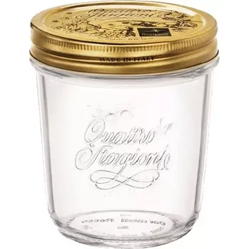 Sklenice Zavařovací sklenice Bormioli Rocco Quattro Stagioni 320 ml, průměr víčka 86 mm, zlaté