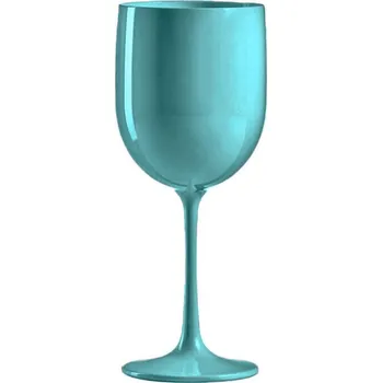 Sklenice Plastová sklenice na víno - 480 ml TYRKYSOVÁ