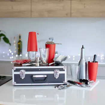 Barmanský kufr ČERVENÝ