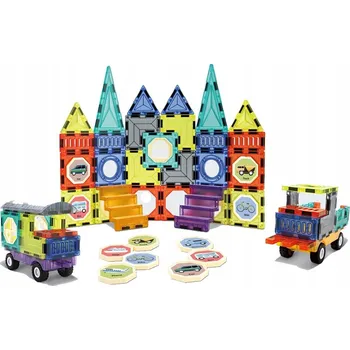 ostatní stavebnice Magnetická stavebnice Nákladní auta 71 ks