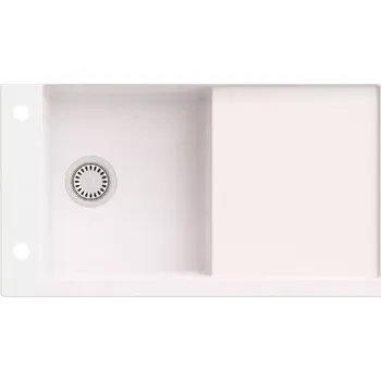 Granitový dřez Axis Tramontana 860.0E oboustranný s excentrem Pure white