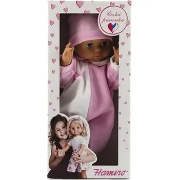 Panenka Medvídek Baby 40 cm, body bílo-růžové + růžová čepice