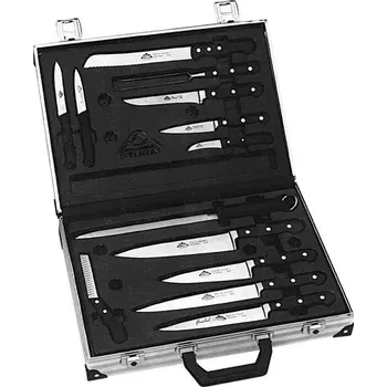 Kuchyňský nůž STUBAI Profesionální sada kuchařských nožů v kufříku – 13dílná, ocelové nože