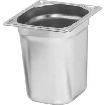 Dóza na potraviny Nerezová gastronádoba APS GN 1/6 176x162 mm, výška 100 mm