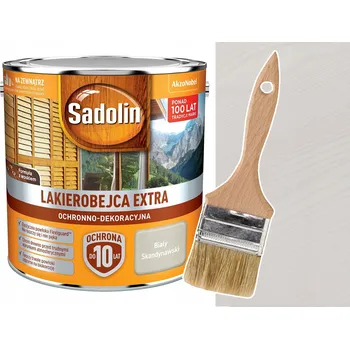 barva a nátěr na dřevo Vodou ředitelná lazura Sadolin 2,5 l, bílá skandinávská