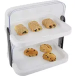 Bufetová servírovací vitrína 2-patrová APS 44x32 cm, včetně táců a chladících vložek