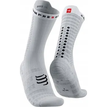 Pánské ponožky Compressport ponožky cyklistické Ultralight V4.0 bílé [Velikost 42-44]