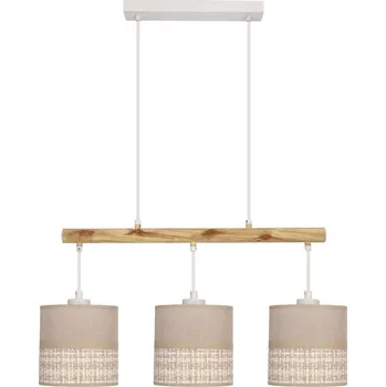 Závěsná lampa Izotto bílá 3x60W E27 béžové stínidlo