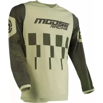 cyklistický dres MOOSE racing dres Qualifier GREEN/TAN - 2XL